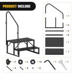 Nilight Portable RV Step with Handrail for Hot Tubs