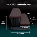 Espresso Outdoor Hot Tub Steps with Non-Slip Grip