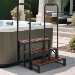 Neorexon 3-Step Hot Tub Stairs with Handrails