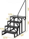 4-Step Portable Hot Tub Steps with Handrail