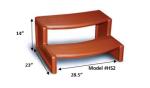 Non-Slip Portable Spa Deck Steps, Redwood