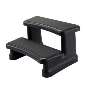 Backyard Expressions Black No-Slip Hot Tub Steps