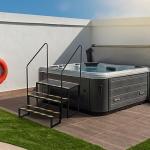 Foriy 3-Step Anti-Slip Hot Tub Steps with Handrails