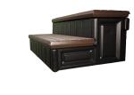 Deluxe Two-Tier Non-Skid Hot Tub Steps - Espresso