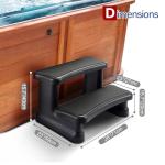 Backyard Expressions Black No-Slip Hot Tub Steps