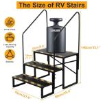 Foriy 3-Step Anti-Slip Hot Tub Steps with Handrails