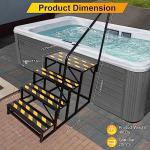 Portable Hot Tub Steps with Handrail - 4 Steps
