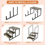 Kinchoix Portable RV Hot Tub Steps with Handrail