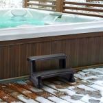 Backyard Expressions Black No-Slip Hot Tub Steps