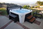 Deluxe Two-Tier Non-Skid Hot Tub Steps - Espresso