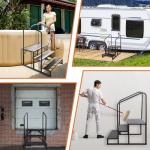Kinchoix Portable RV Hot Tub Steps with Handrail