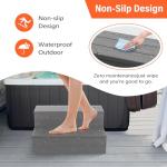 Non-Slip Wooden Style Hot Tub Steps
