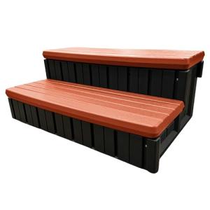 Heatwave Spa Steps with Storage - Red Brick