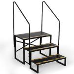 Foriy 3-Step Anti-Slip Hot Tub Steps with Handrails