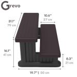 GREVO Brown Hot Tub Steps for Any Spa