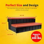 Heatwave Spa Steps with Storage - Red Brick