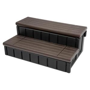 HECASA 36-Inch Non-Slip Hot Tub Steps with Storage