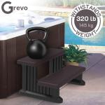 GREVO Brown Hot Tub Steps for Any Spa