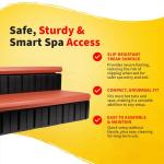 Heatwave Spa Steps with Storage - Red Brick