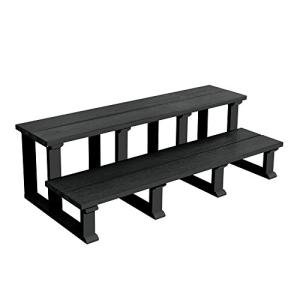 Highwood Two Tier Hot Tub and Spa Steps, Black