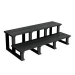 Highwood Two Tier Hot Tub and Spa Steps, Black