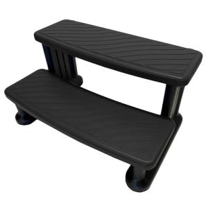 Puri Tech No Slip Outdoor Hot Tub Steps - Black