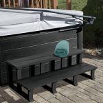 Highwood Two Tier Hot Tub and Spa Steps, Black