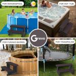 GREVO Brown Hot Tub Steps for Any Spa