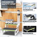 Adjustable RV Steps with Handrail for Hot Tubs