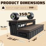 HECASA 36-Inch Non-Slip Hot Tub Steps with Storage