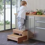 32" Wooden 2-Step Stool for Hot Tubs