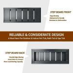 Durable Three-Step Hot Tub Access Ladder, Dark Grey
