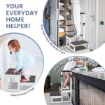 Adjustable RV Steps with Handrail for Hot Tubs