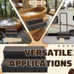 HECASA 36-Inch Non-Slip Hot Tub Steps with Storage