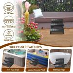 Durable Three-Step Hot Tub Access Ladder, Dark Grey