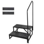 Heavy Duty RV Steps with Handrail and Mat