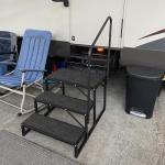 Heavy Duty RV Steps with Handrail and Mat