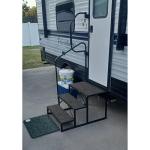 Heavy Duty RV Steps with Handrail and Mat