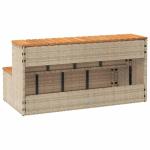 Beige Rattan Hot Tub Step with Adjustable Feet