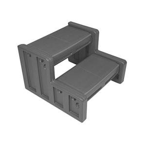 22-Inch Resin Hot Tub Steps in Gray