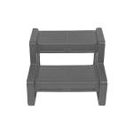 22-Inch Resin Hot Tub Steps in Gray