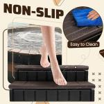 HECASA 36-Inch Non-Slip Hot Tub Steps with Storage