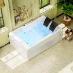 Empava 72" Jetted Whirlpool Tub for Two