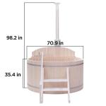 Aleko Wood Hot Tub and Ice Bath for 4-5