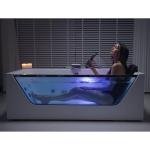 Empava 59” Jetted Whirlpool Bathtub with Light