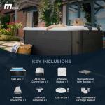 MSpa Oslo Square Inflatable Hot Tub for 4-6 People