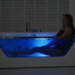 Empava 59” Jetted Whirlpool Bathtub with Light