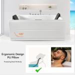 71" Jetted Bathtub for Two with Lumbar Support
