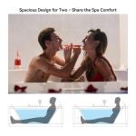 71" Jetted Bathtub for Two with Lumbar Support