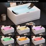 71" Jetted Bathtub for Two with Lumbar Support
